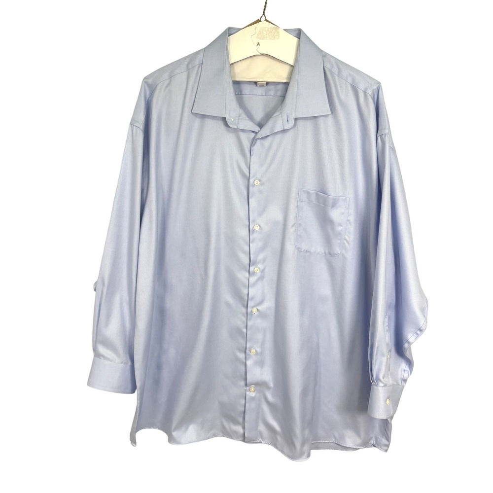 Joseph Abboud Light Blue Egyptian Cotton Non-Iron Dress Shirt 20 34/35 Classic